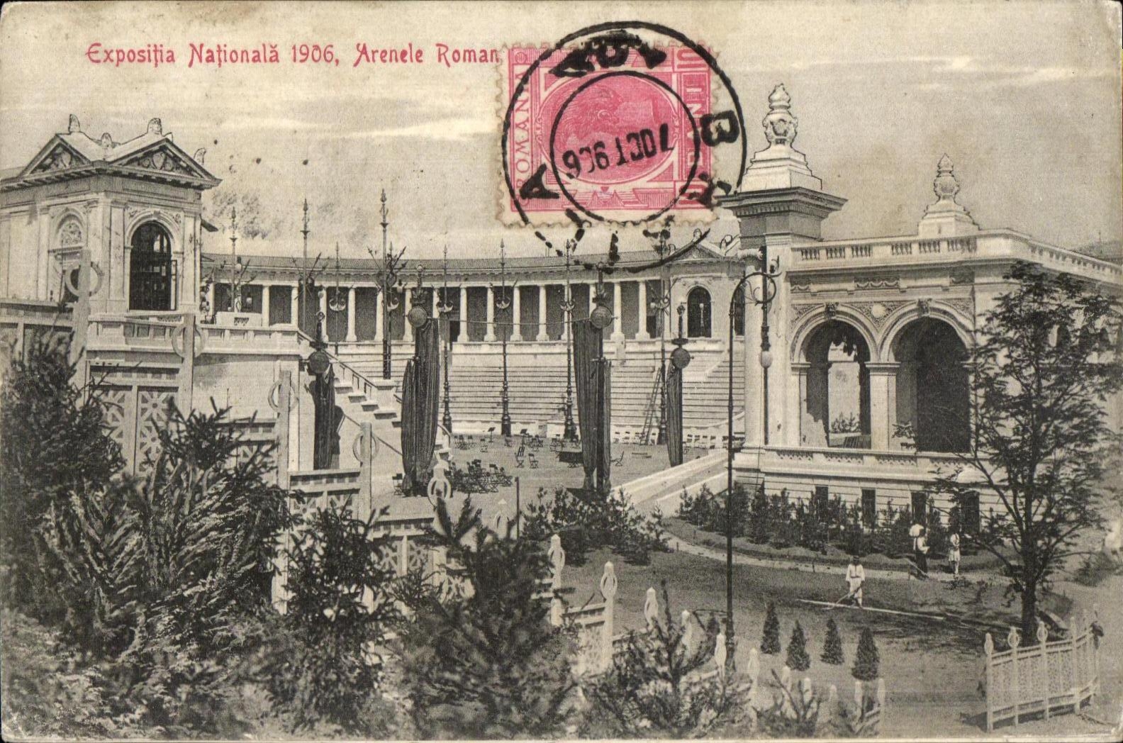 CPA Exposijia Nationala Arenele Roman Roumanie Rumania