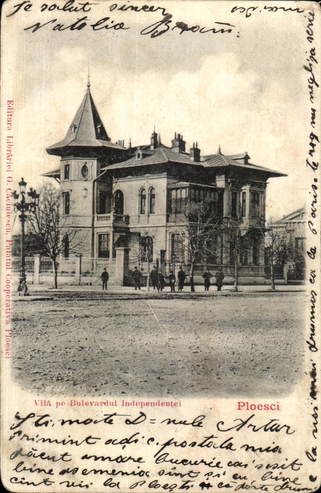 CPA Villa Pe Bulevardul Ploesci Roumanie Rumania
