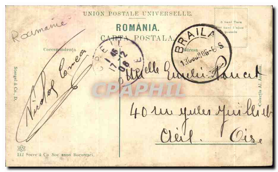 CPA Vedere din Predeal Roumanie Rumania  — Rückseite