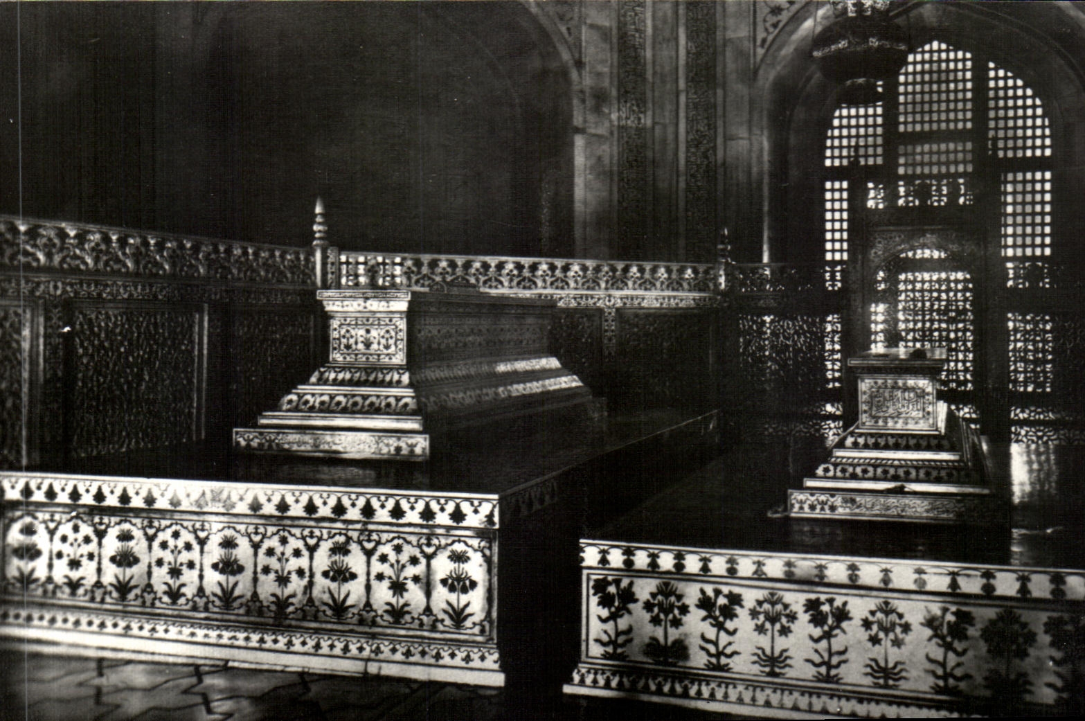CPA Tomb of Shah Jahan   His Wife Mumtaj Mahal Inside Taj Hahal Inde india 