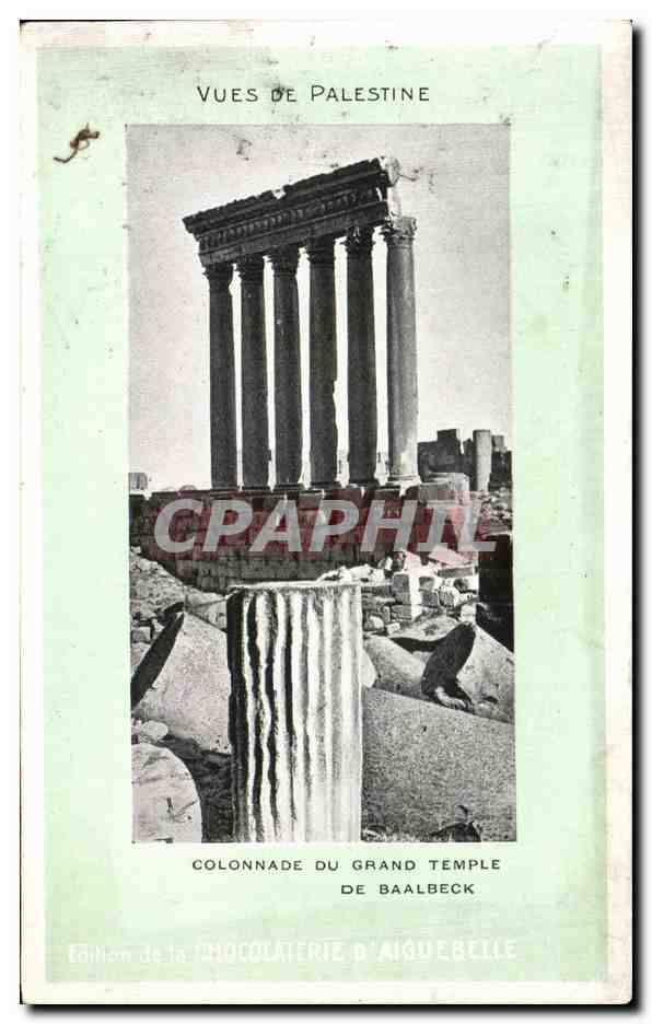 Colonnade du Grand Temple de Baalbeck — Vues de Palestine — Édition de la Chocolaterie d'Aiguebelle