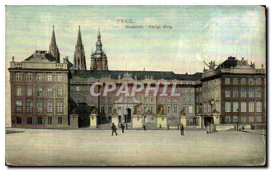 CPA Prag Hradschin Konigi Burg Tchequie Prague