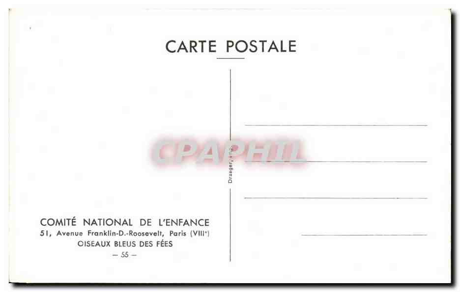 CPA Oiseaux Birds Oiseaux bleus des fees — Rückseite