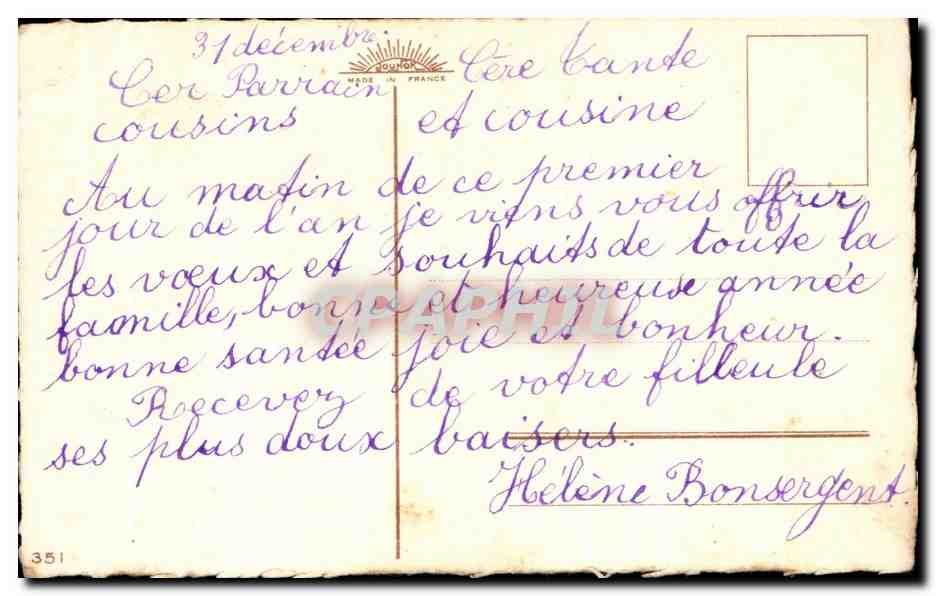 CPA Heureuse Annee Oiseaux Birdcs — Rückseite