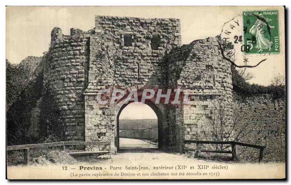 CPA Provins Porte Saint Jean exterieur