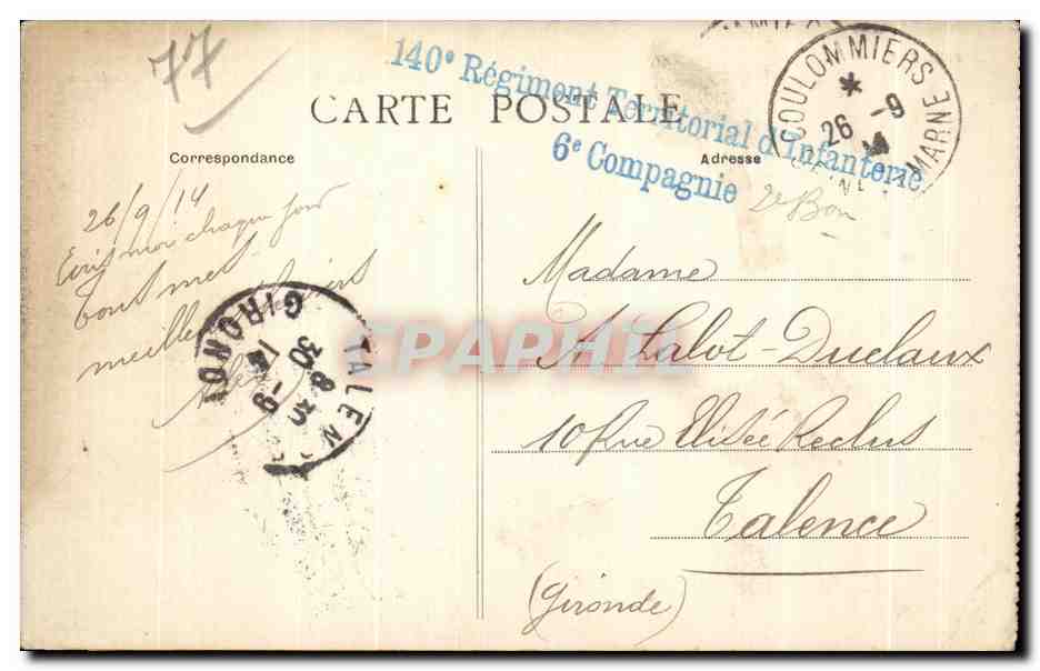 CPA Coulommiers Vue generale — Rückseite