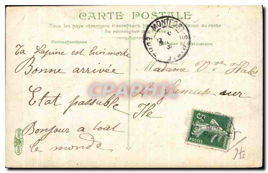 CPA Une Pensee Rouen  — Rückseite