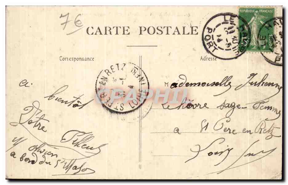 CPA Le Havre Chapelle de Notre Dame des Flots — Rückseite