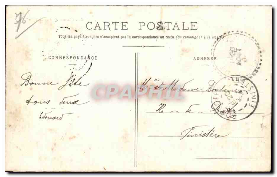 CPA Dieppe L Avant Port et la Ville Bateaux — Rückseite