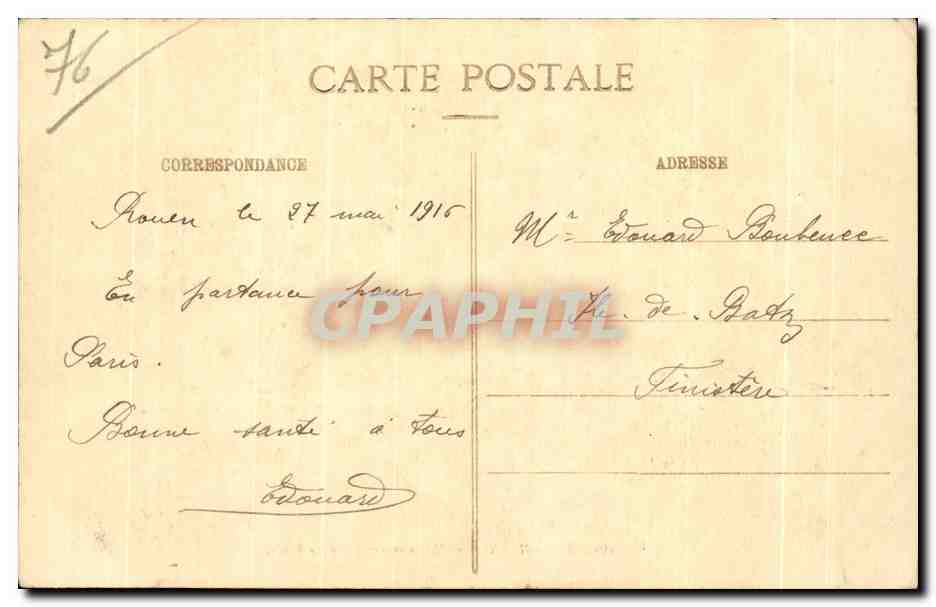 CPA Rouen Vieillers Maisons sur I Eau de Robec — Rückseite