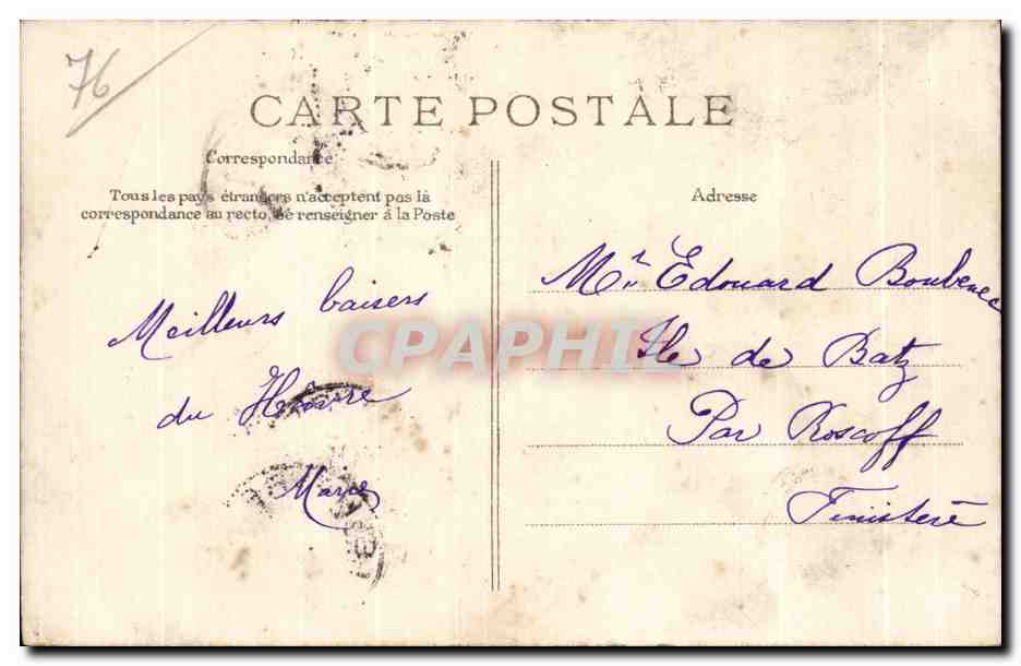 CPA Sainte Adresse Les Phares de la heve — Rückseite