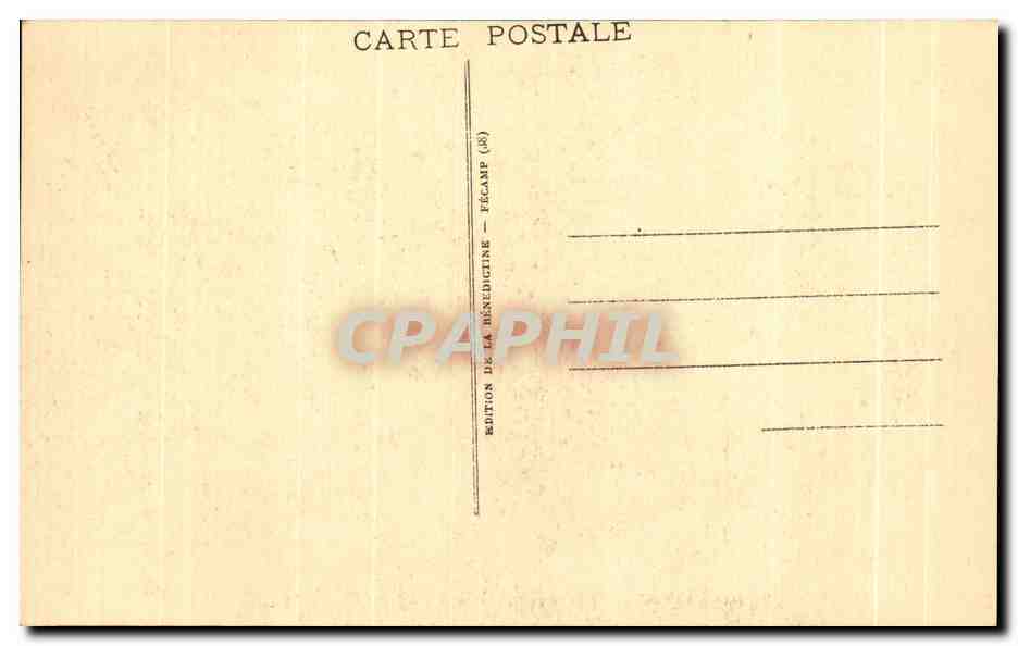 CPA La Benedictine A Fecamp La Cour  — Rückseite