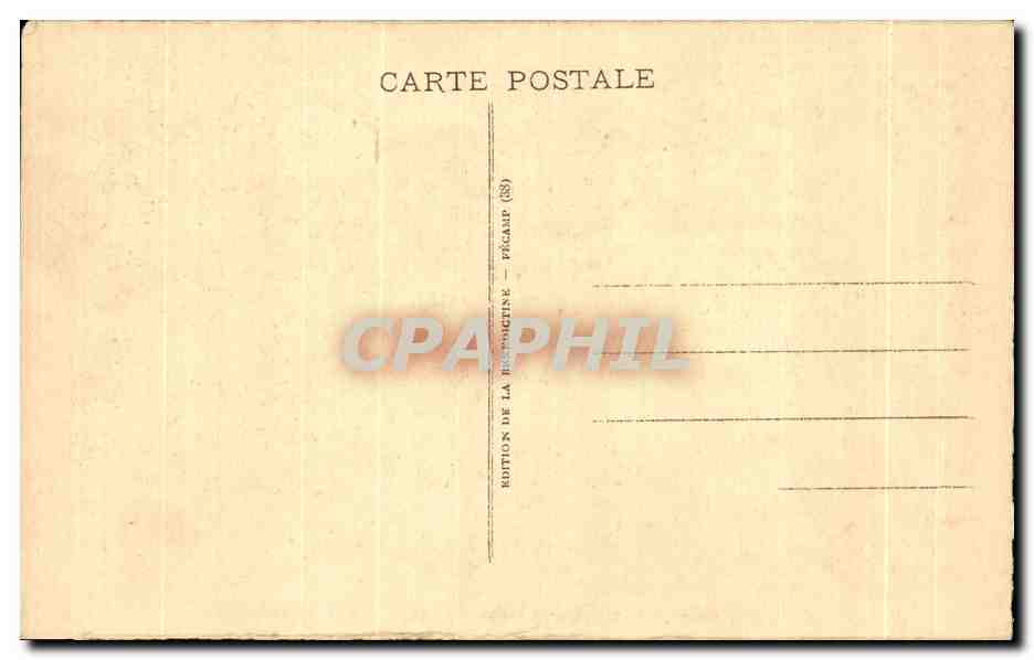 CPA La Benedictine A Fecamp Musee La Salle Gothique — Rückseite
