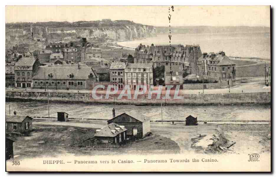 CPA Dieppe Panorama Vers le Casino Panorama Towards the Casino