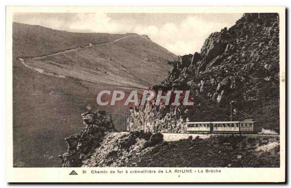 Chemin de fer à crémaillière de LA RHUNE - La Brèche — éditeur CHÂTEAU DES ARTS - STRASBOURG
