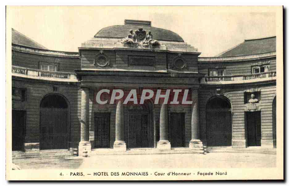 CPA Paris Hotel Des Monnaies Cour d Honneur Facode Nord