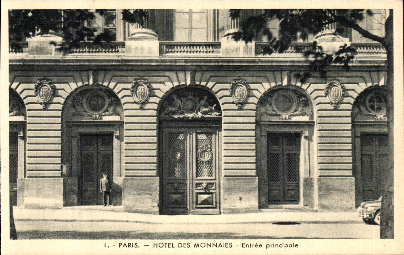 CPA Paris Hotel Des Monnaies Entree principale