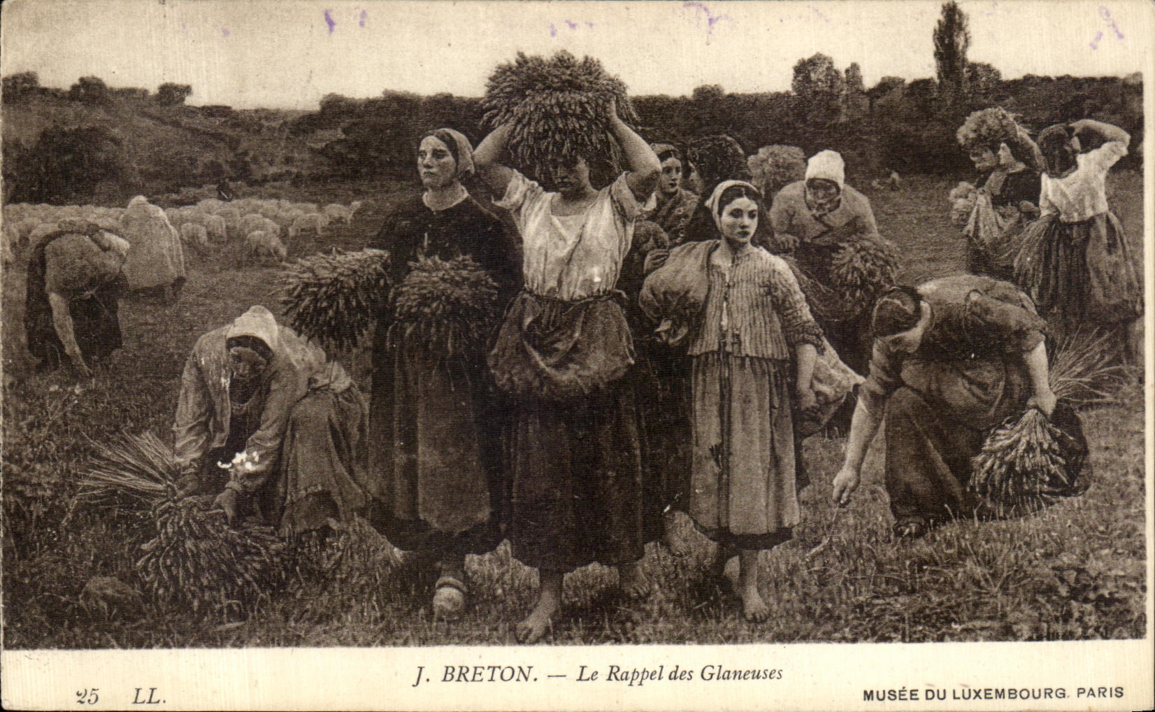 CPA Breton Le Rappel des Glaneuses Musee Du Luxermbourg Paris