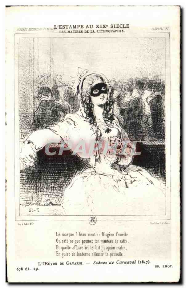 CPA L Estampe Au XIX Siecle Les Maitres De La Lithographie Gavarni Scenes de Carnaval