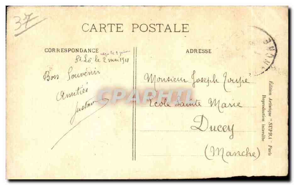 CPA Chateau D Azay Le Rideau (Indre et Loire) — Rückseite