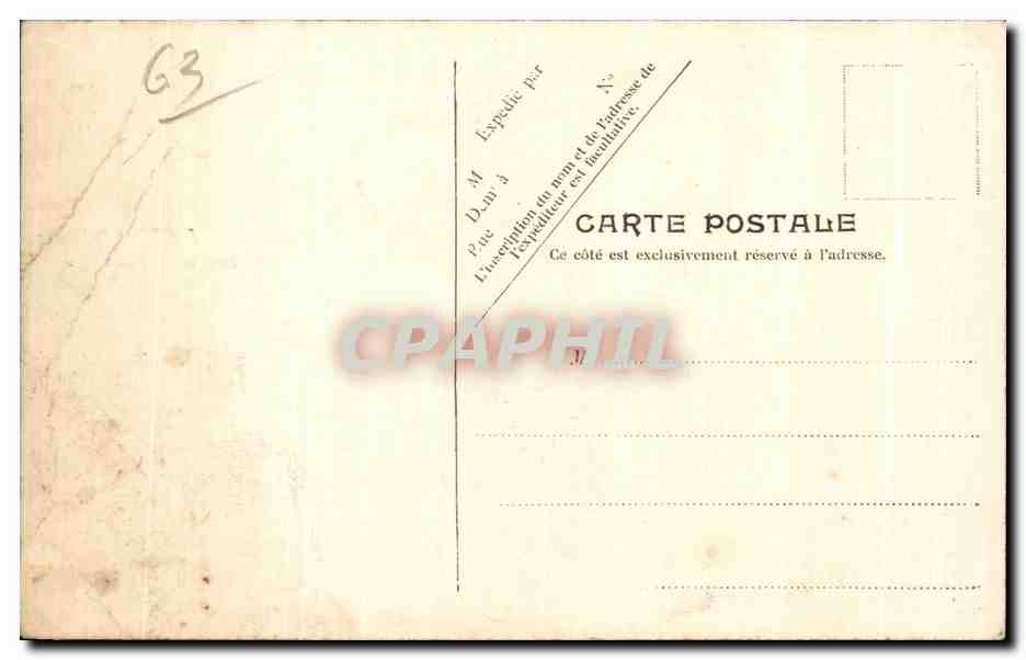 CPA Le Mont Dore Source du Pantheon  — Verso