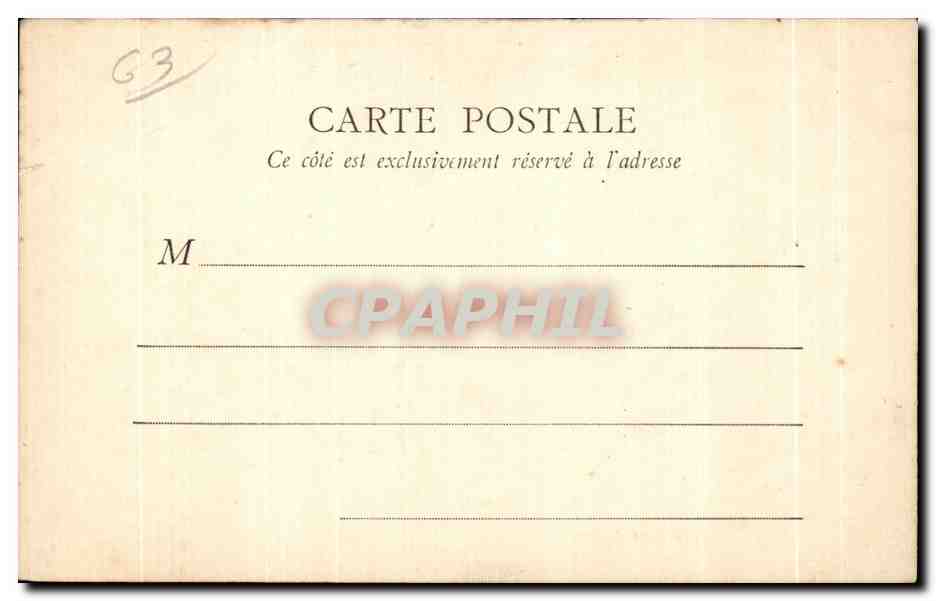 CPA Mont Dore Cabine de tuxe — Verso