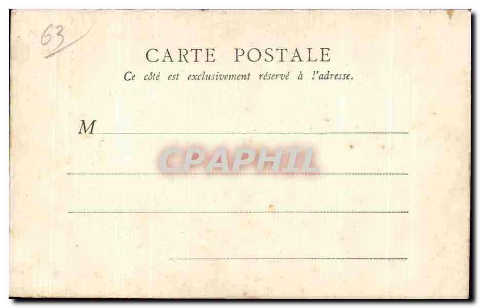 CPA Mont Dore Sources Cesar et Caroline — Verso