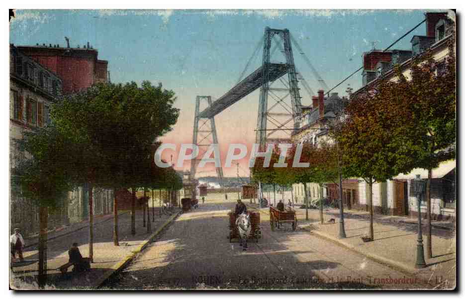 CPA Le Pont Transbordeur Rouen 