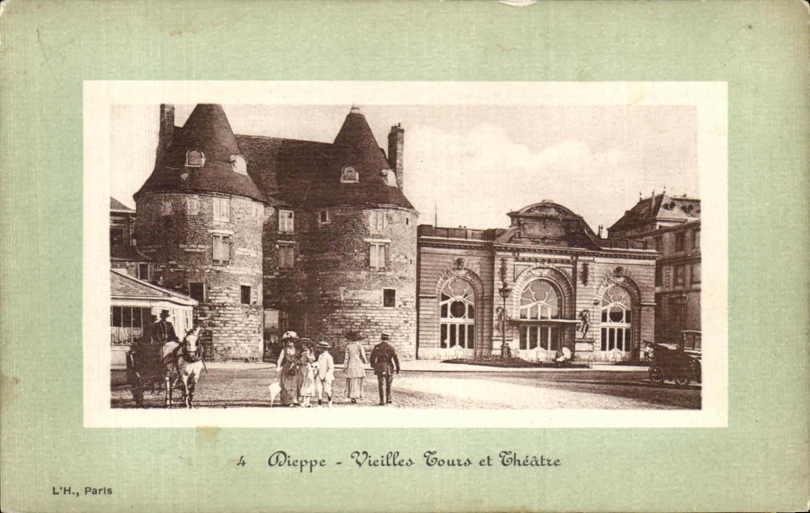 CPA Dieppe Vieilles tours et Chateau