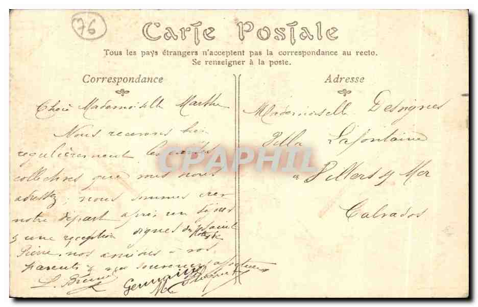 CPA Rouen La Rue de la Grosse Horloge — Verso