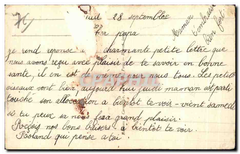 CPA Notre Dame D Aliermont Quartier de la route de St Vaast — Rückseite