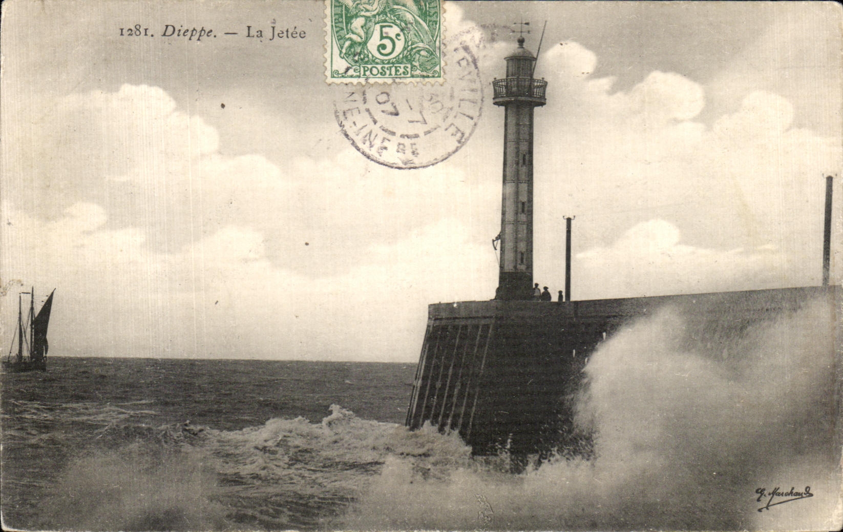 CPA Dieppe La Jetee