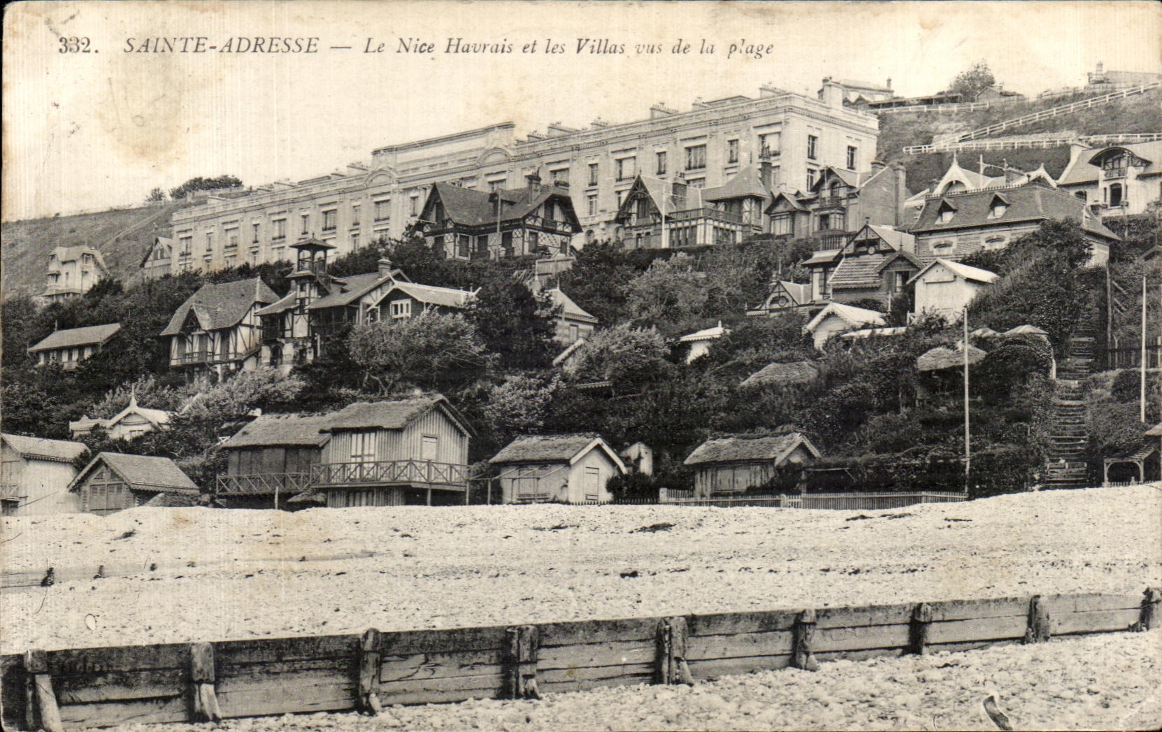 CPA Sainte Adresse Le Nice Havrais et la les Villas Vue de la Plage