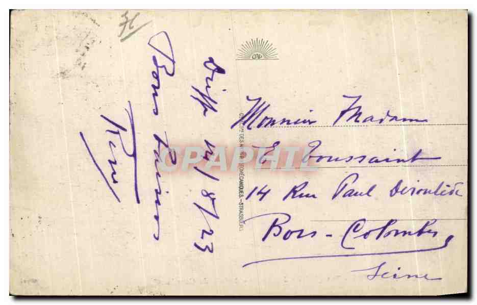 CPA Dieppe Vue generale des Jetees Arrivee du Courrier d Angleterr Bateau  — Verso