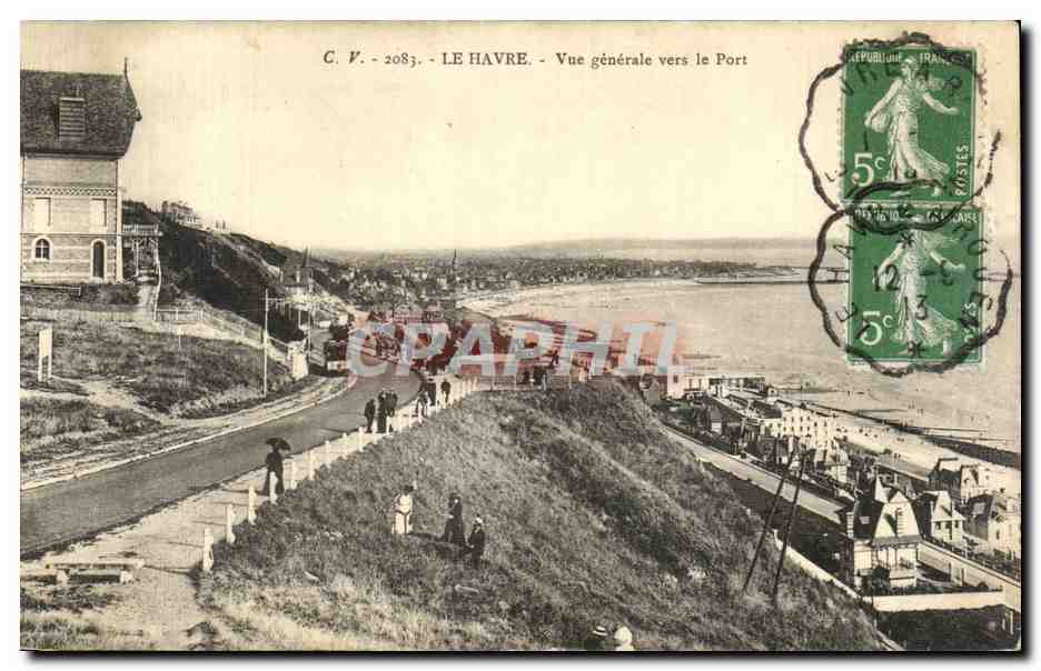 CPA Le Havre Vue generale vers le Pont