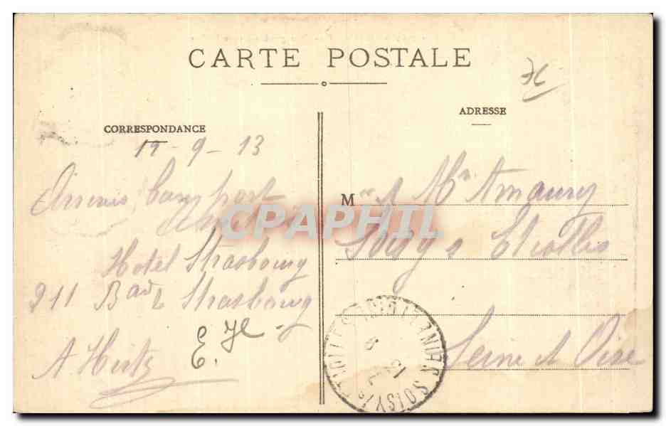 CPA Le Havre Vue generale vers le Pont — Rückseite