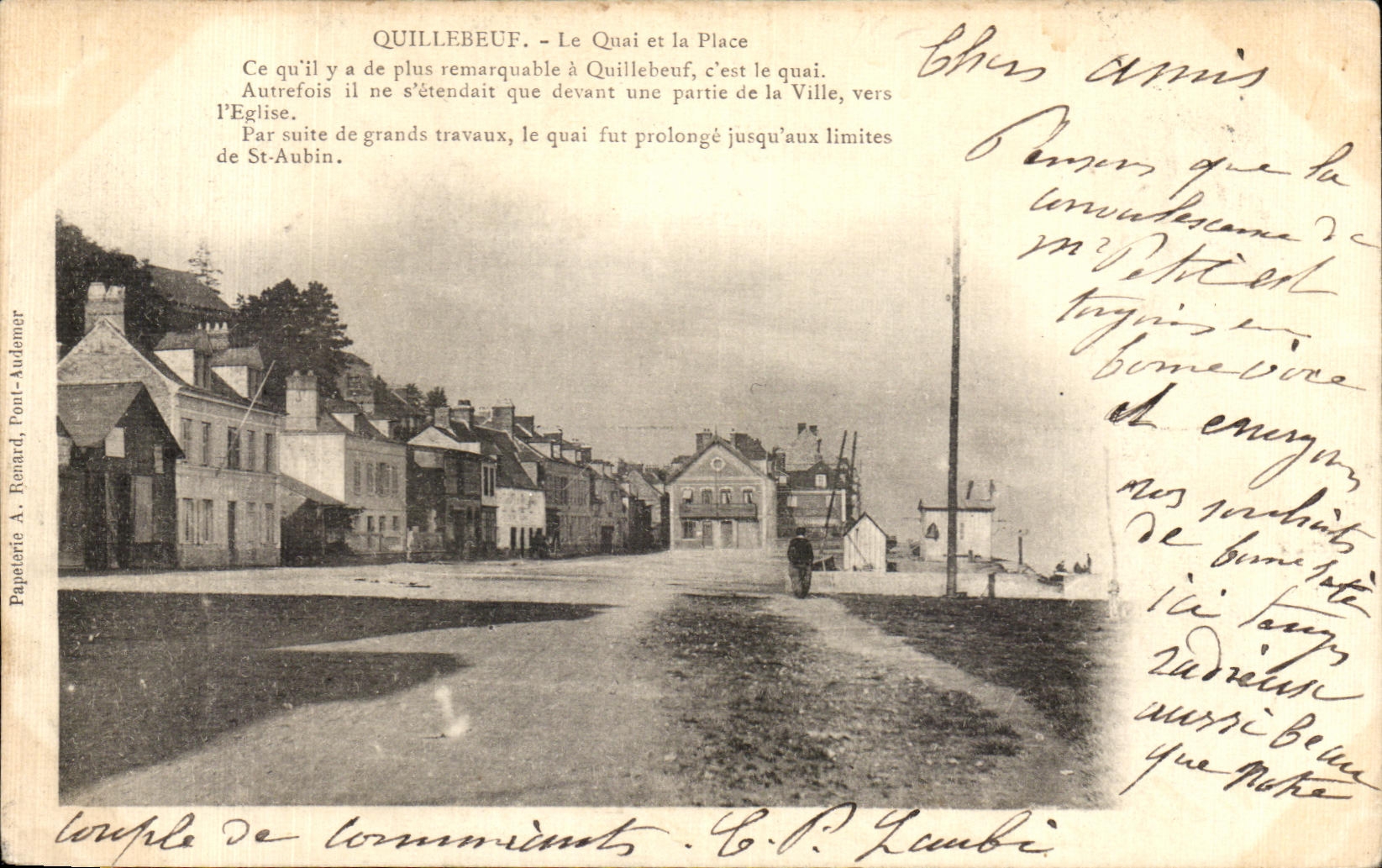 CPA Quillebeuf Le Quai et la Place