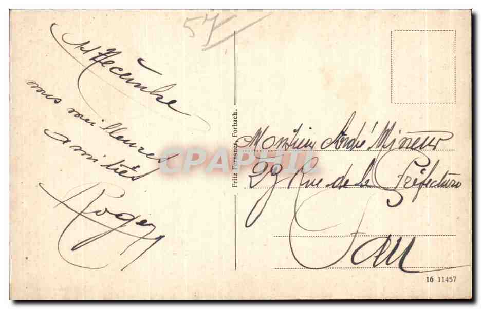 CPA Forbach Lothr Denkmal fur die 180 gefallenen franzosichen Krieger — Back