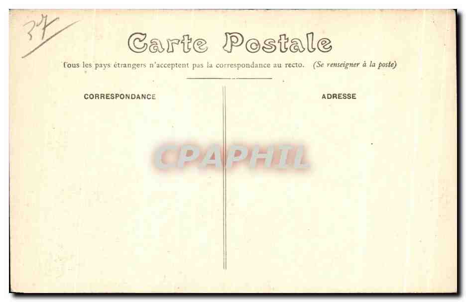 CPA Tours Pont Bonaparte — Rückseite