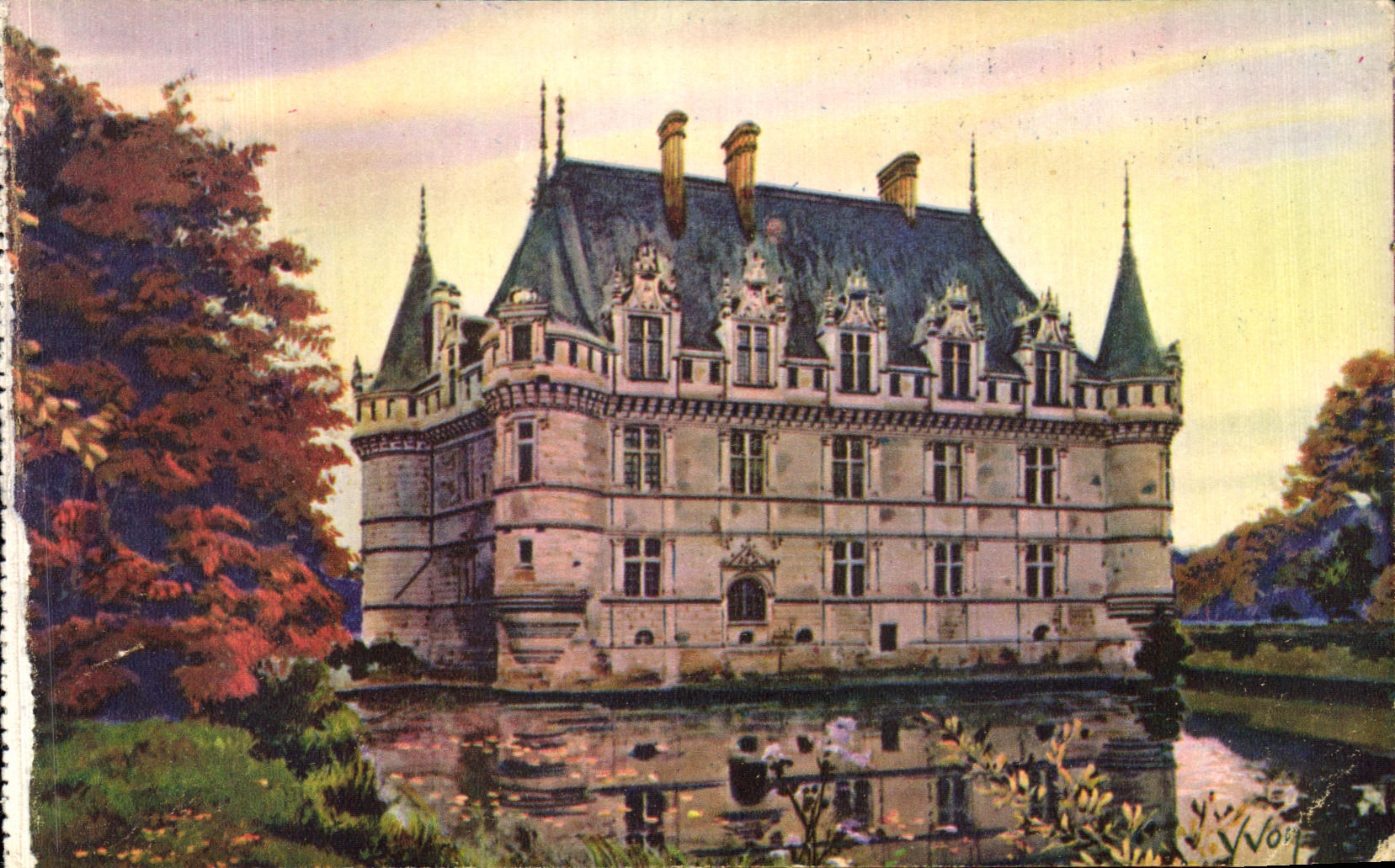 CPA Chateaux De La Loire Chateau d Azay le Rideau