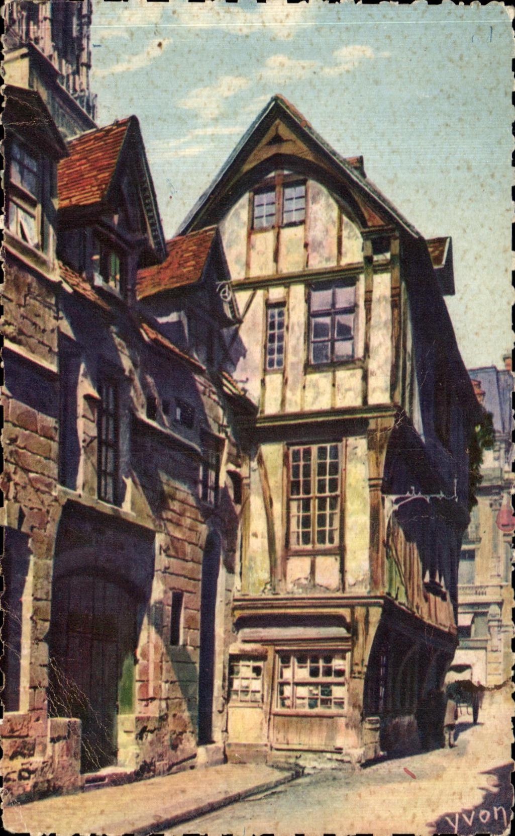 CPA Rouen La Vieilles Maisons rue Saint Romain