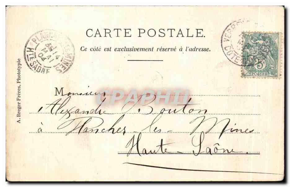 CPA Le Chien de Montagne Dog — Rückseite