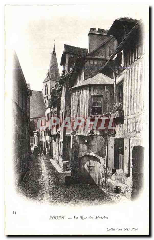 CPA Rouen La Rue Des Matelas