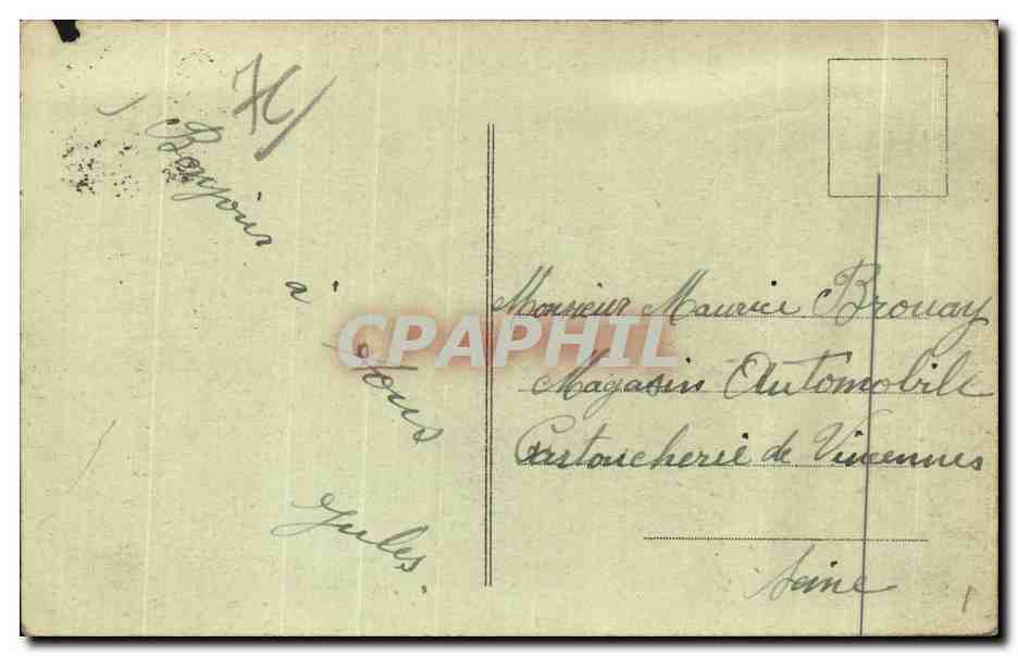 CPA Rouen Vue generale Prise Cote Sainte Catherine Vaches — Verso