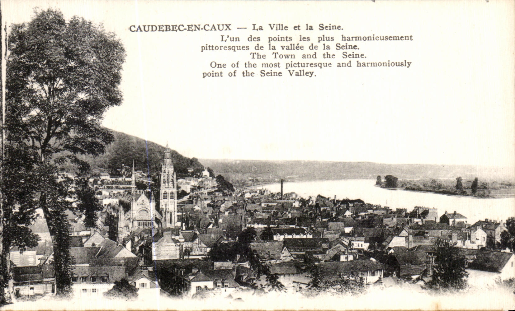CPA Caudebec En Caux La Ville et la Seine
