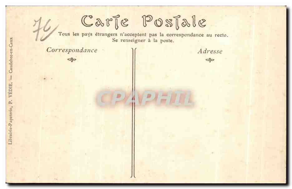 CPA Caudebec En Caux Route de Caudebec a Villequier Chateau — Rückseite