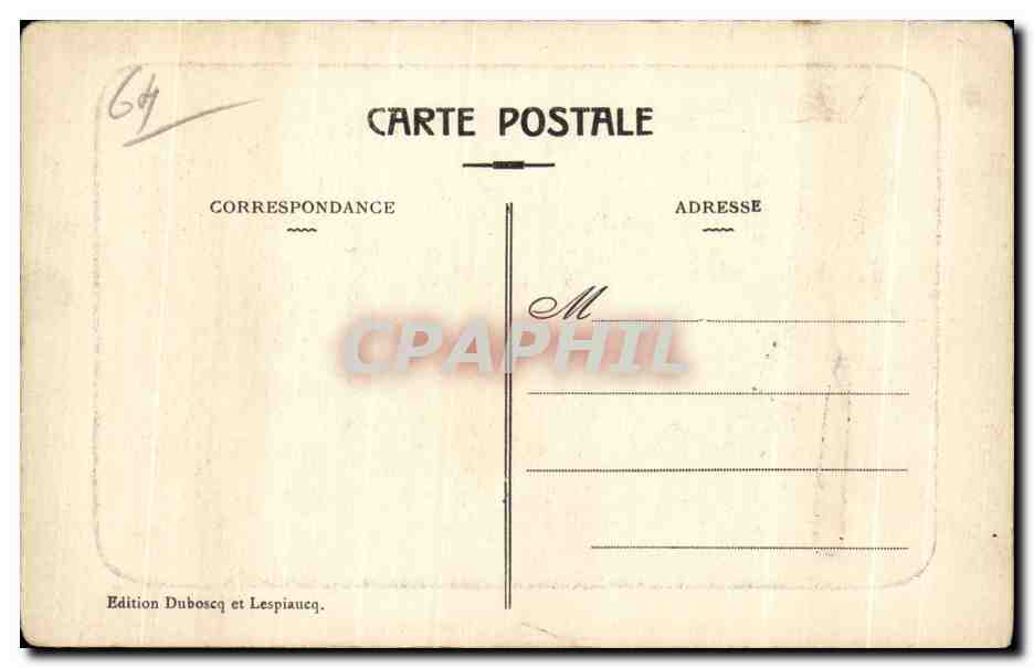 CPA Cambo les Bains Villa Arnaga residence d Edmond Rostand — Back