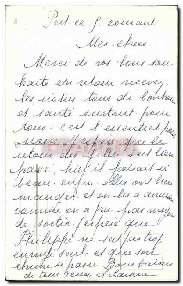 CPA Rose Fleurs — Verso
