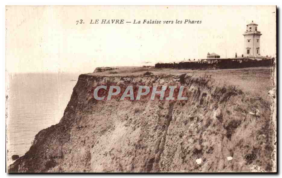 CPA Le Havre La Falaise vers les Phares