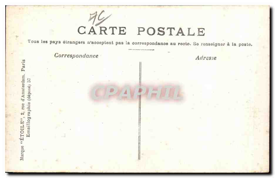 CPA Le Havre Le Boulevard Maritime et La Heve — Verso